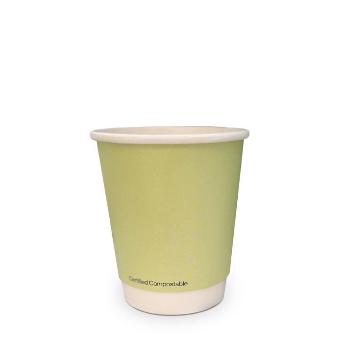 Coloured Double-Wall Coffee Cups - Compostable