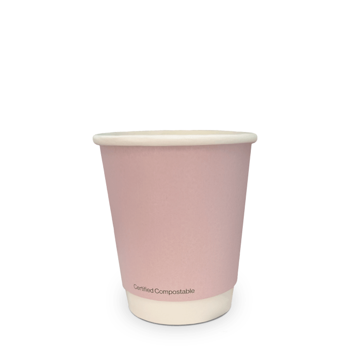 Coloured Double-Wall Coffee Cups - Compostable