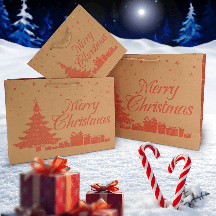 Christmas Eco Luxury Carrier Bags