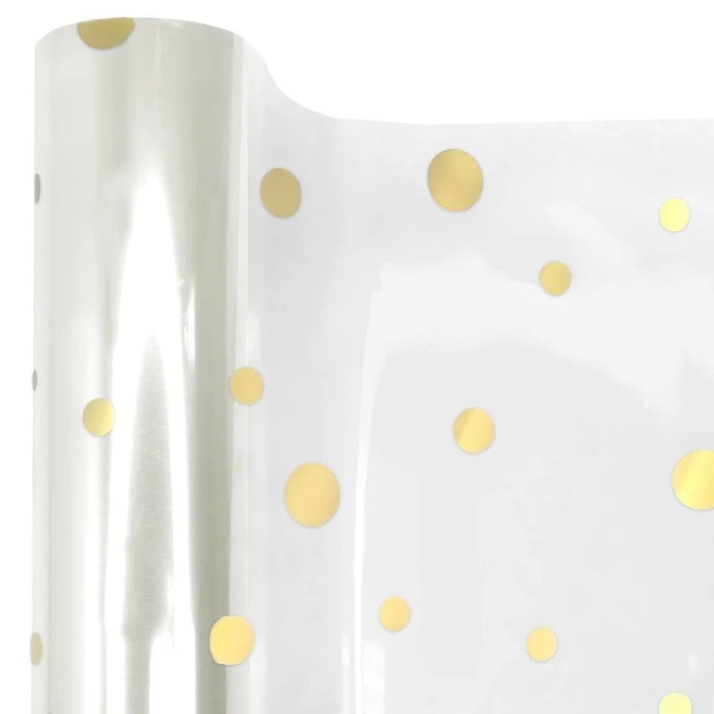 Cellophane Wrap - Large Dot Pattern (50m rolls)