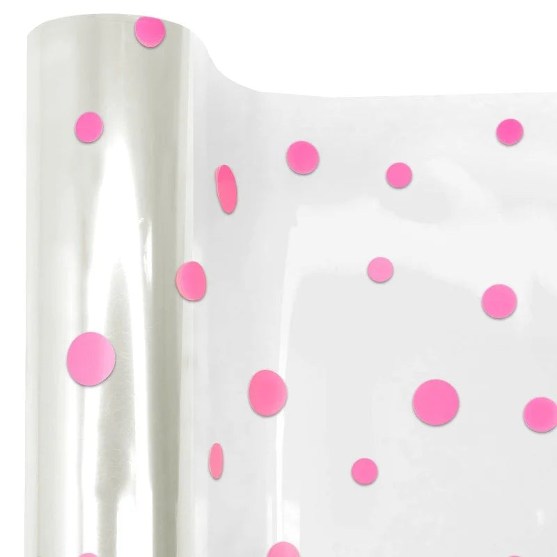 Cellophane Wrap - Large Dot Pattern (50m rolls)