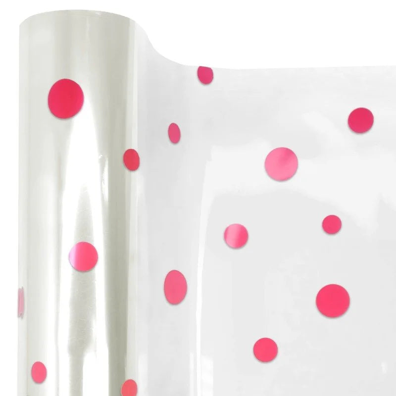 Cellophane Wrap - Large Dot Pattern (50m rolls)