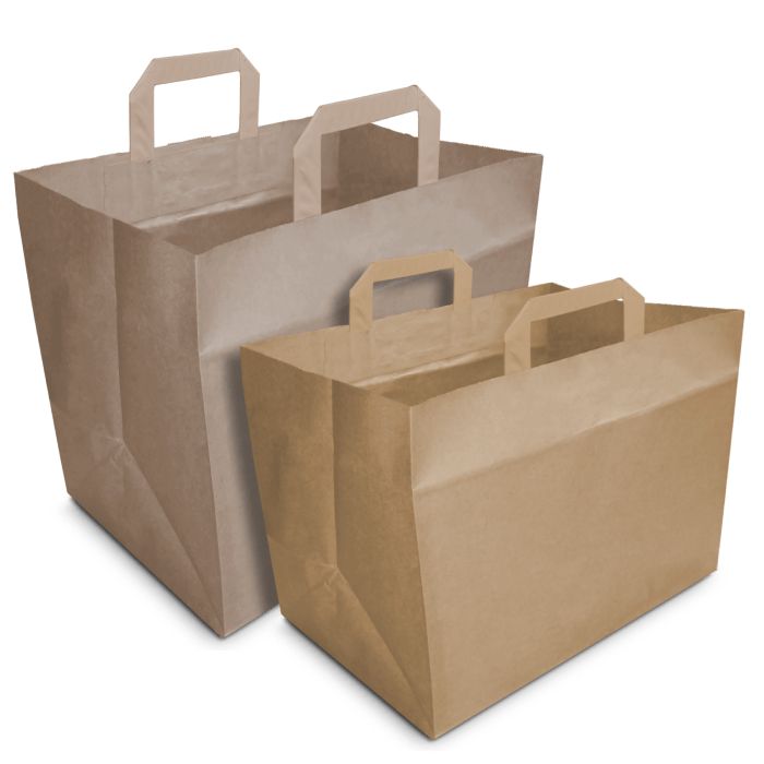 Wide Gusset Carrier Bag - Brown