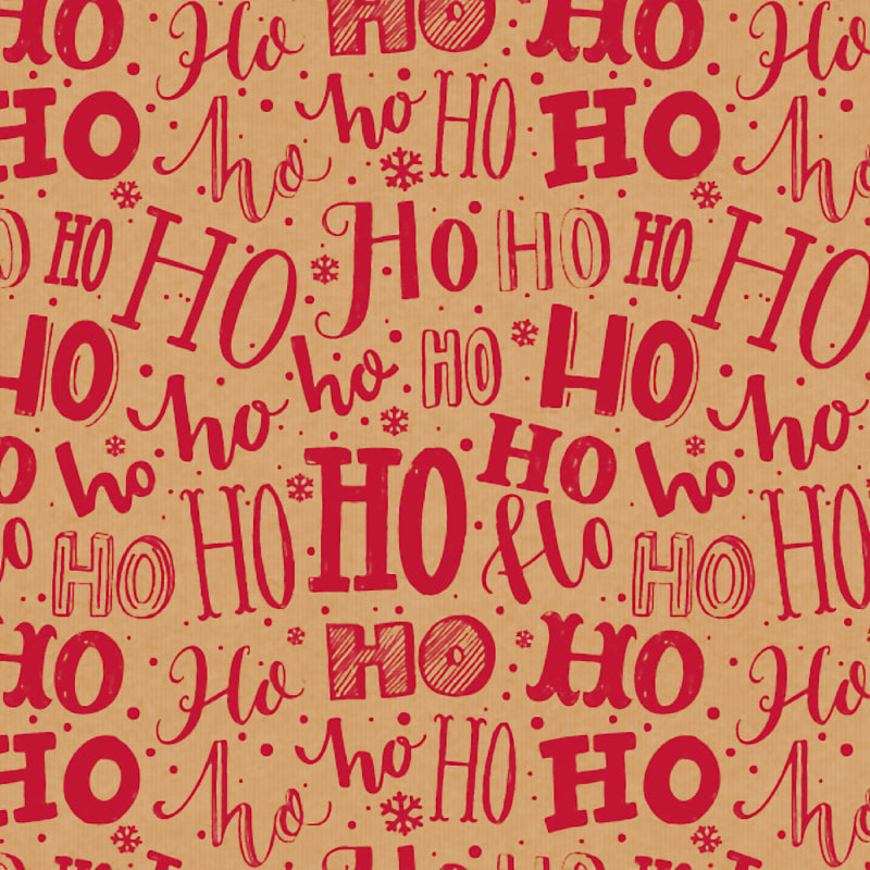 Christmas Kraft Brown HO HO HO! Paper