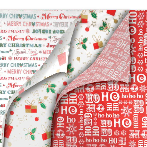 Christmas Patterned Tissue Paper - 3 Designs
